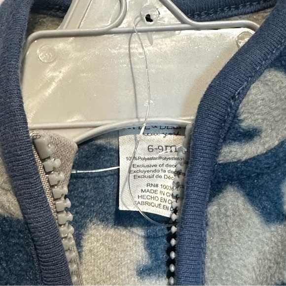 Kyle & Deena - NWT - Cozy Blue and Gray Fleece Baby Bunting bag/Romper - Picture 2 of 4